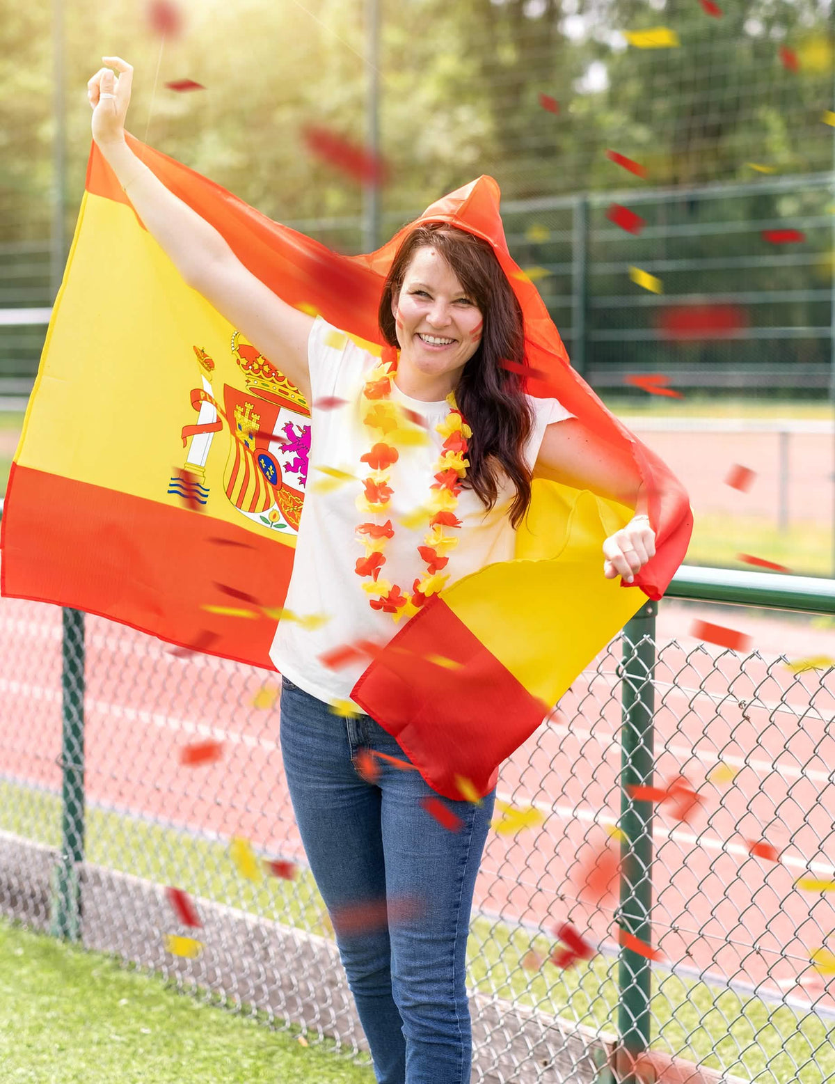 Poziționarea colierului suporter spania pentru adult
