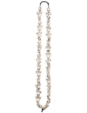 Colier de craniu alb de Halloween