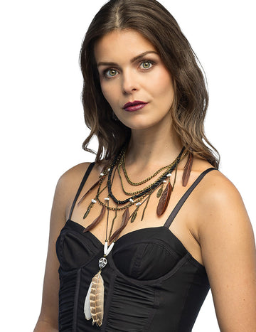 Colier voodoo cu pene adulți