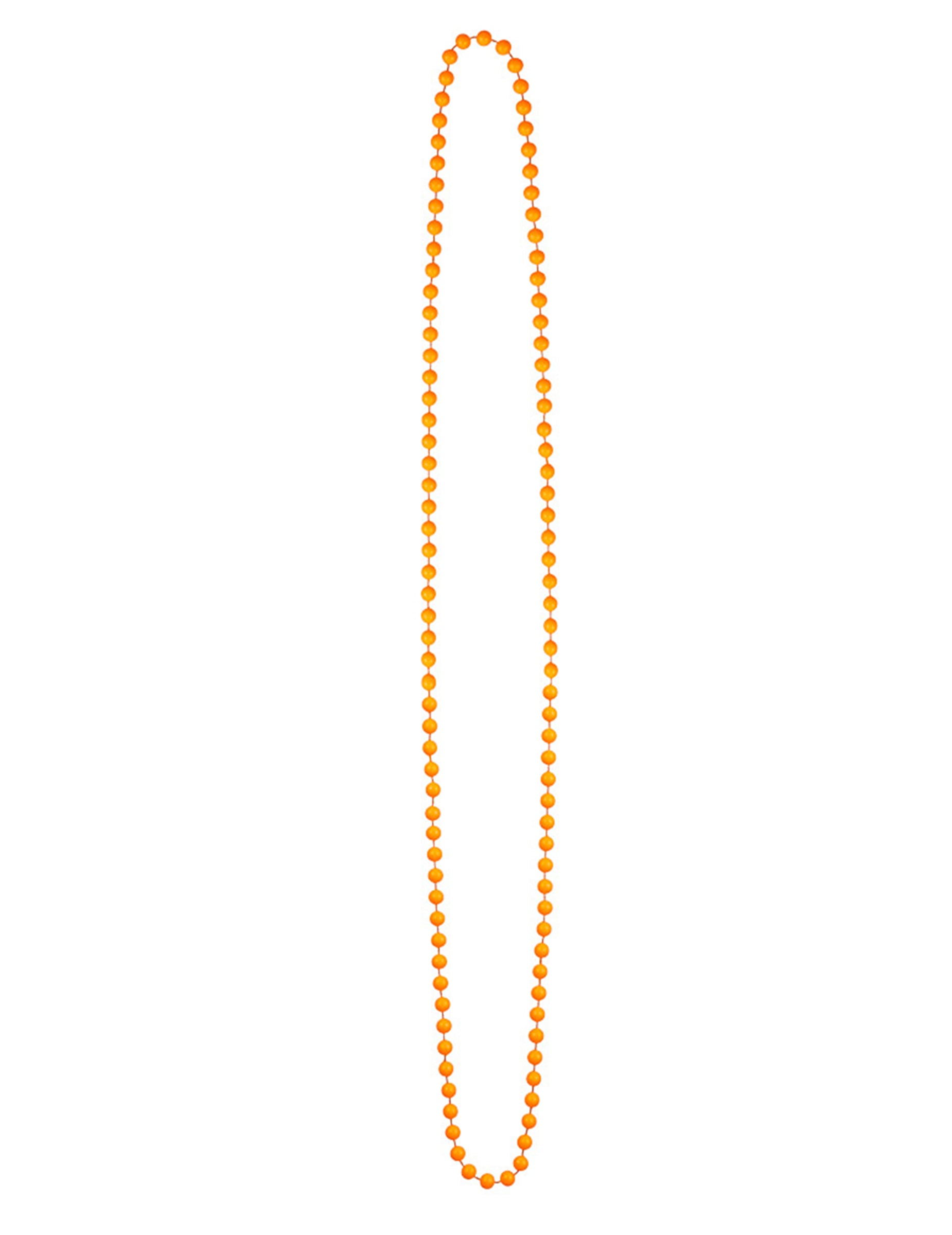 Variante orange du collier perles fluo pour adulte