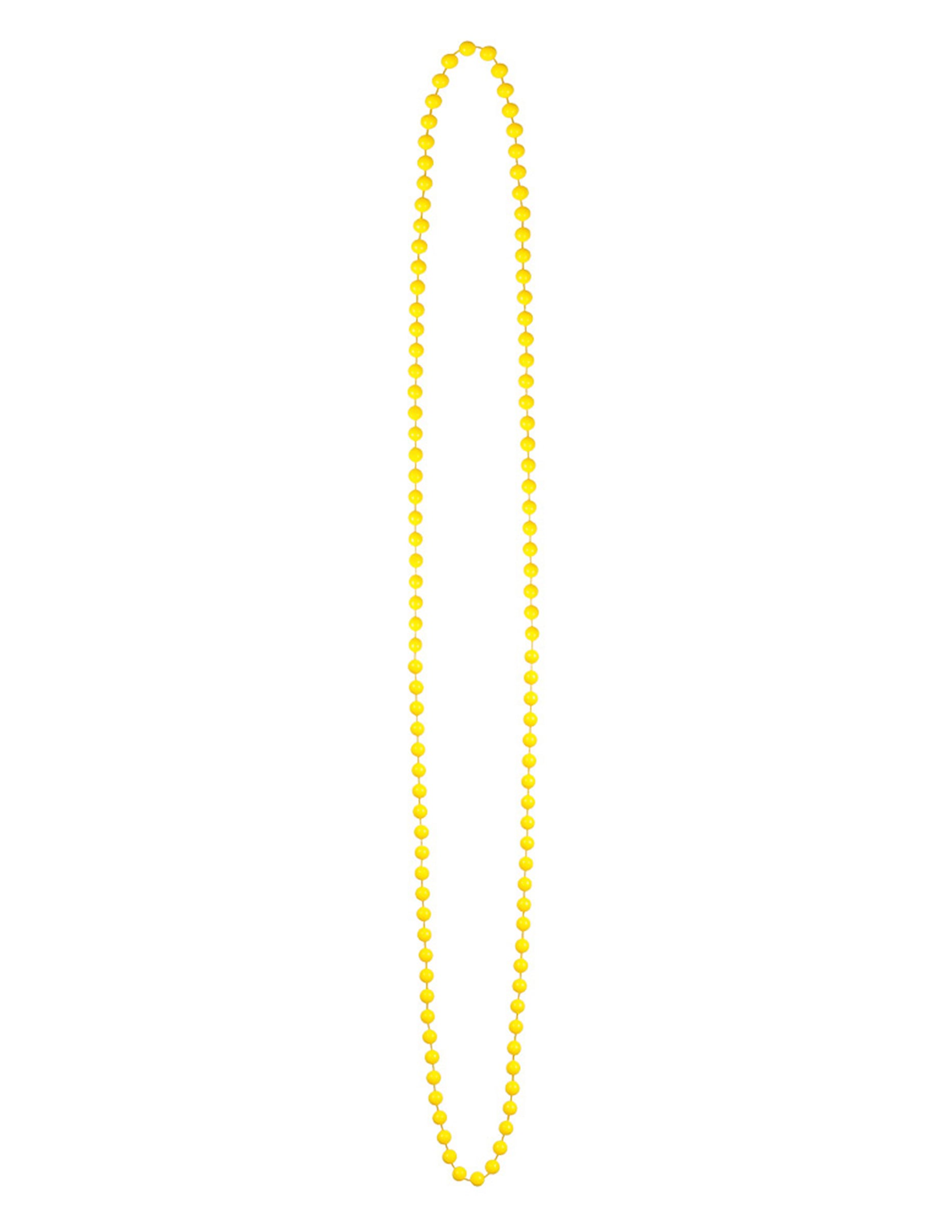 Variante jaune du collier perles fluo pour adulte
