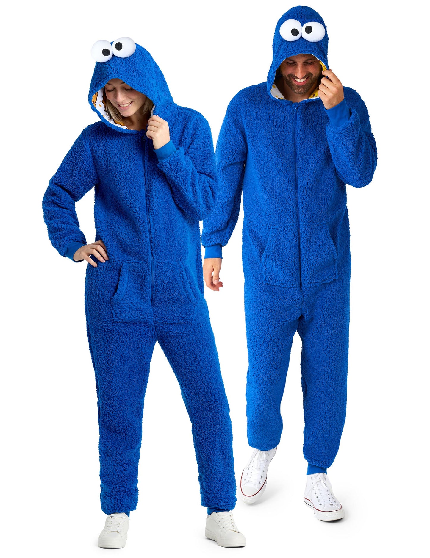 Costum de salopetă Cookie Monster Sesame Street™ pentru adulți 