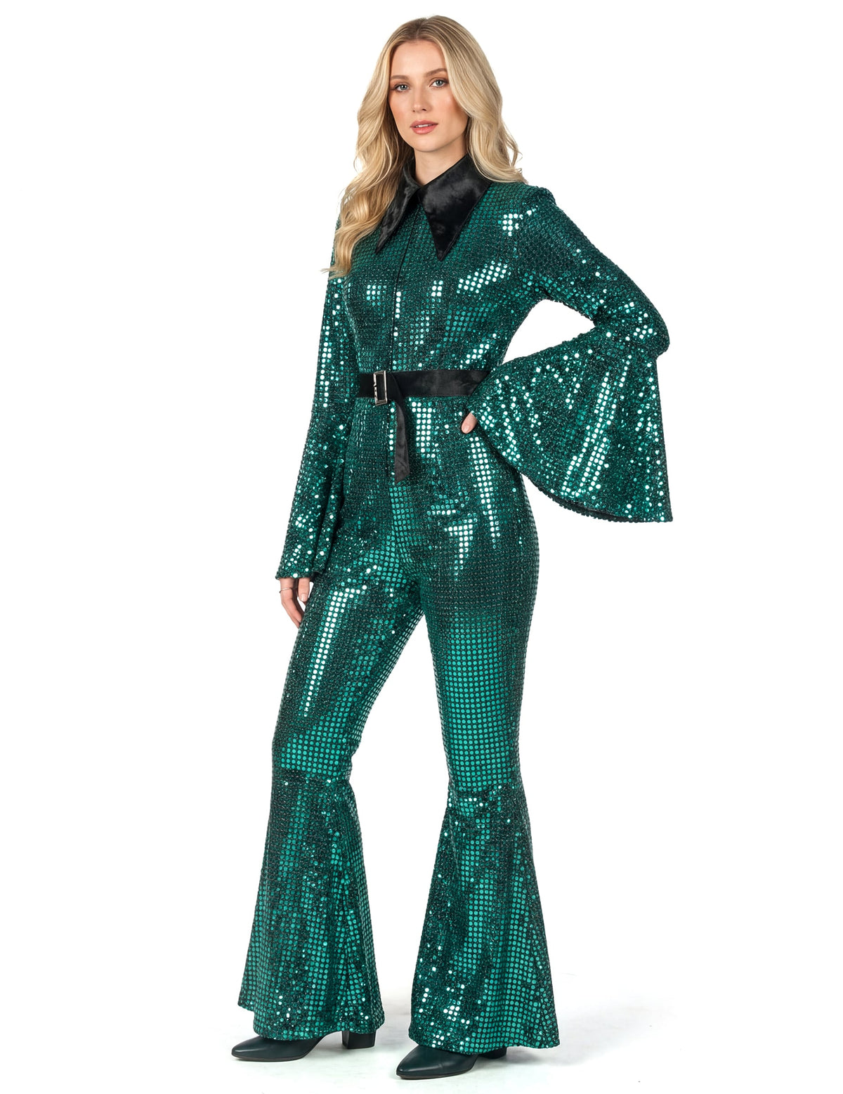 Vue de profil de la combinaison disco pour femme