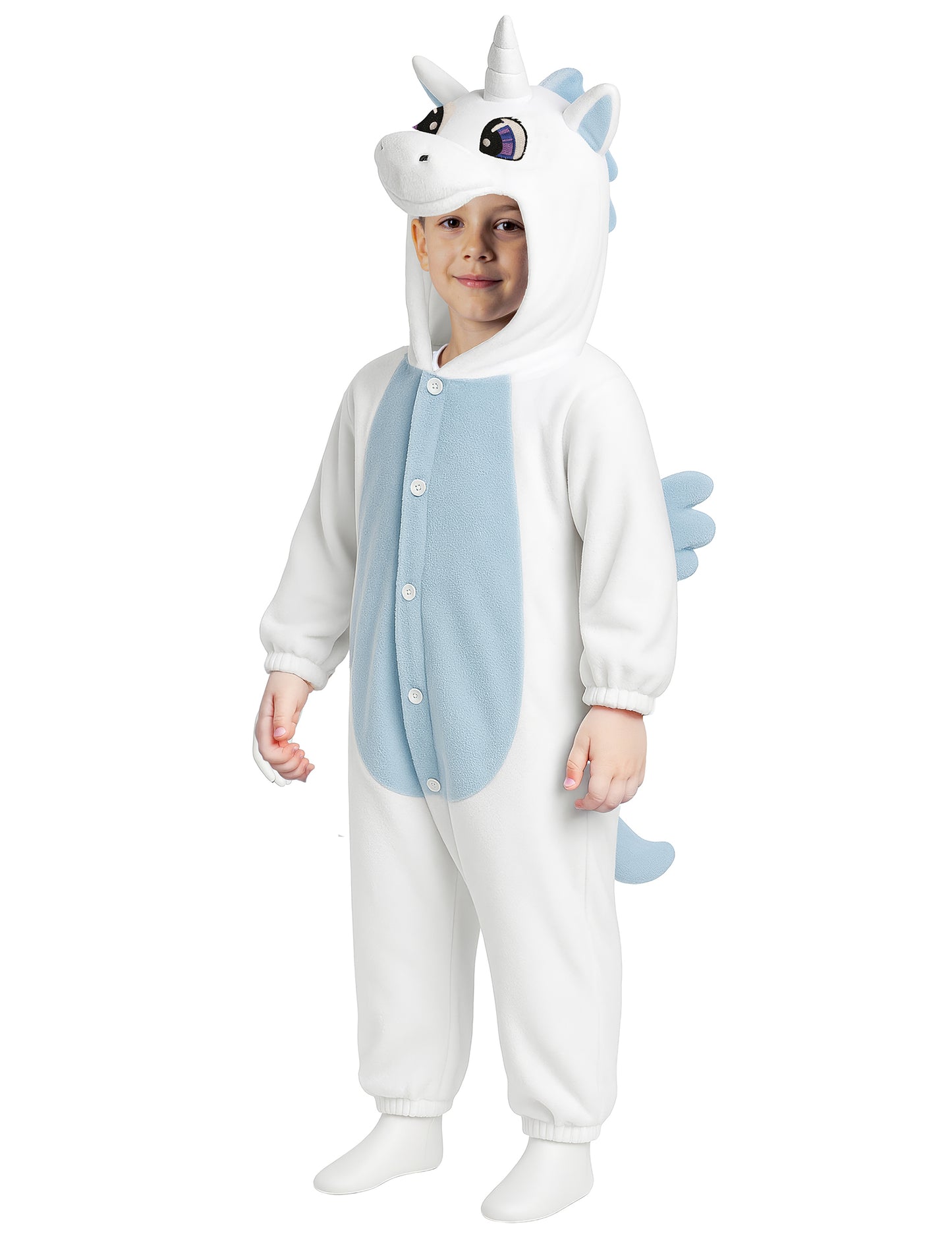 Combinație de unicorn alb și albastru