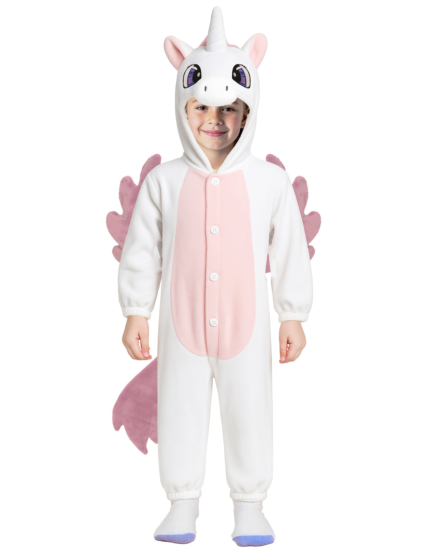 Unicorn alb și combinație roz