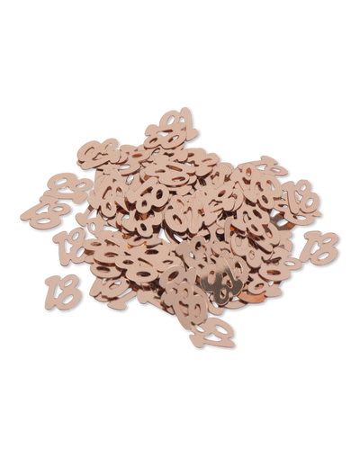 Confettis de table 18 ans pour anniversaire rose gold