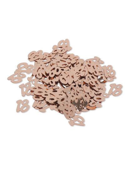 Confettis de table 18 ans pour anniversaire rose gold
