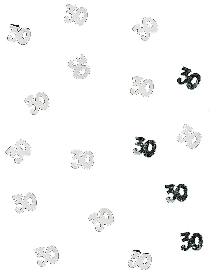 Confettis de table 30 pour anniversaire argentés en bois