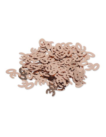 Confeti de masă din aur roz pentru a 30-a aniversare, 17g, strălucitor