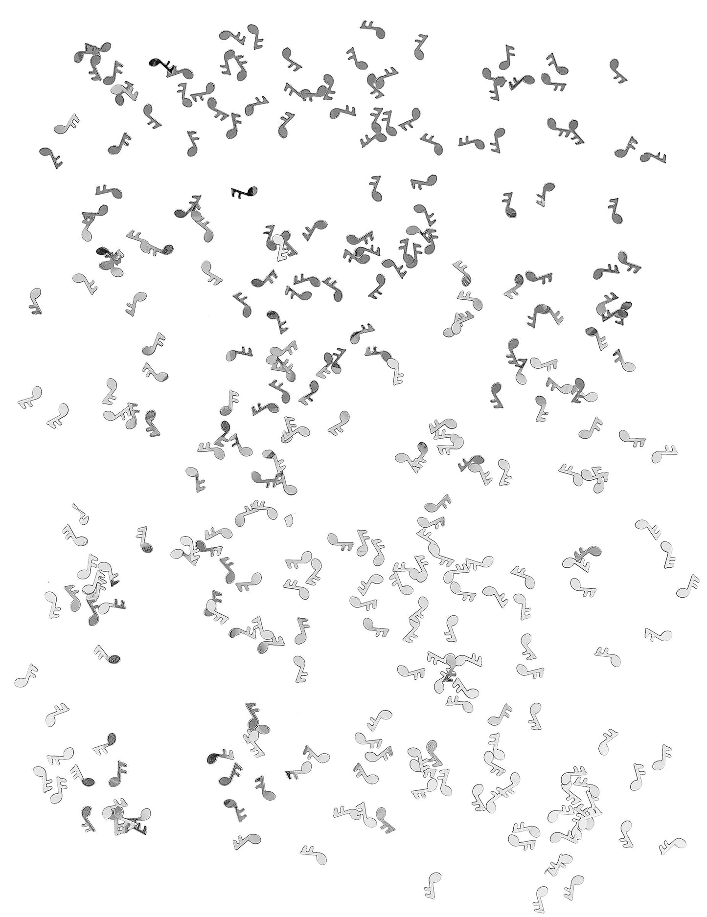 24 Table Confetti Silver Music Note 10 g