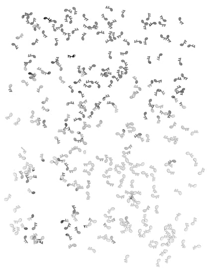 24 Table Confetti Silver Music Note 10 g
