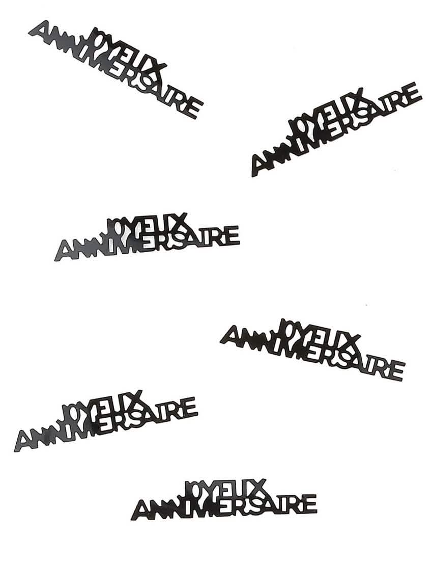 Confettis Joyeux anniversaire pour fête noirs