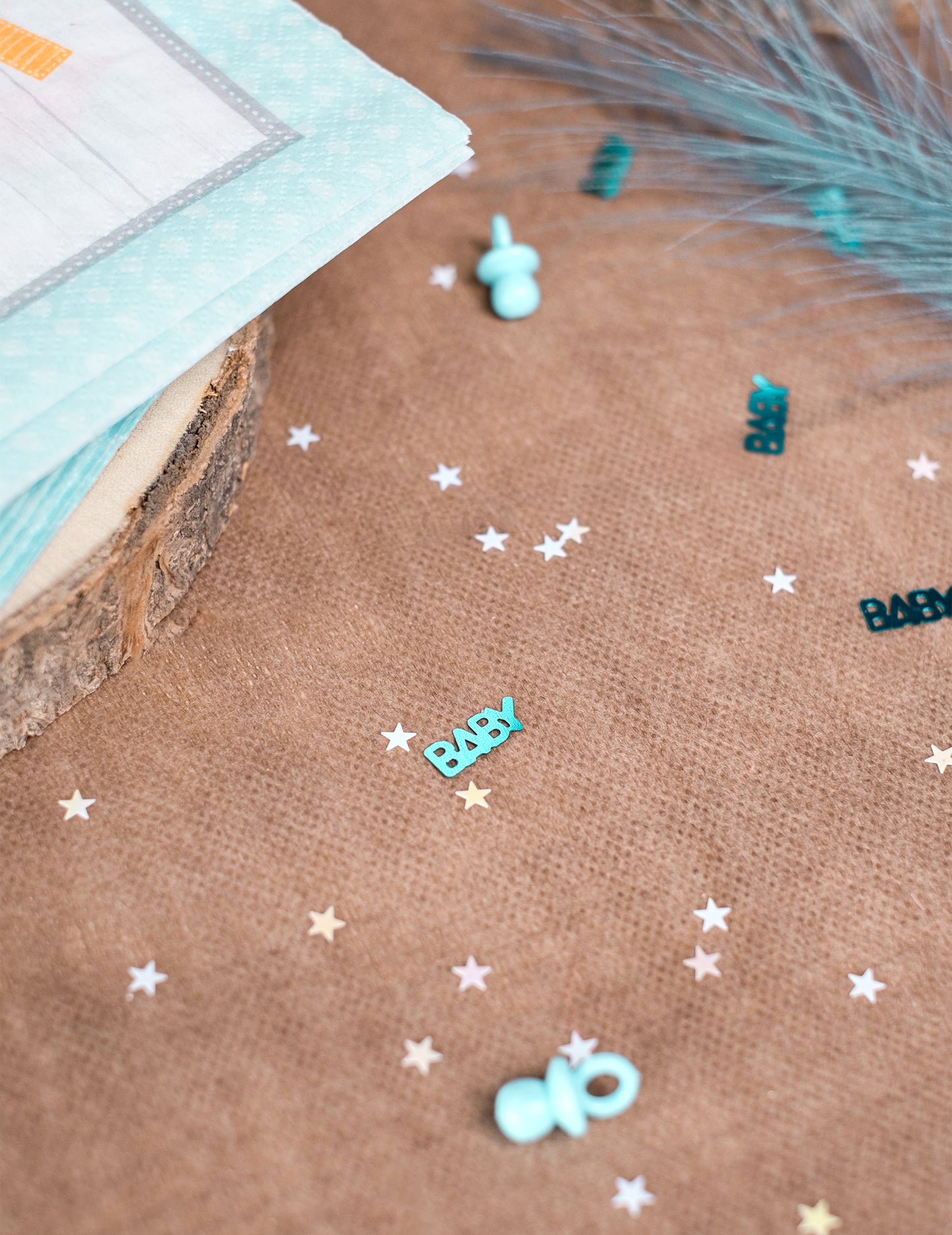 Confetti suzetă baby albastru 14 g pentru baby shower 