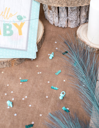 Confetti suzetă baby albastru 14 g pentru baby shower 