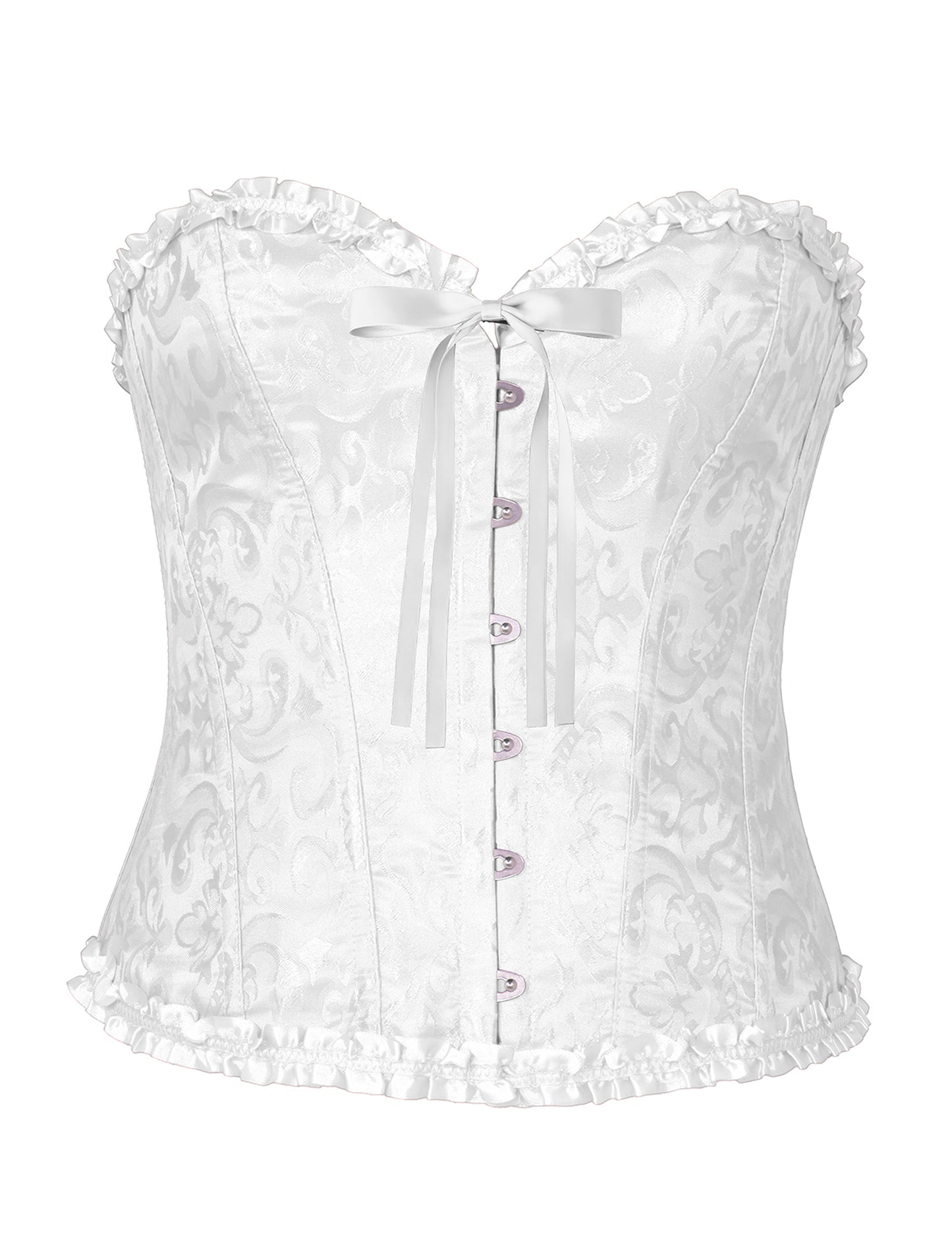 Corset alb cu șnur baroc femeie