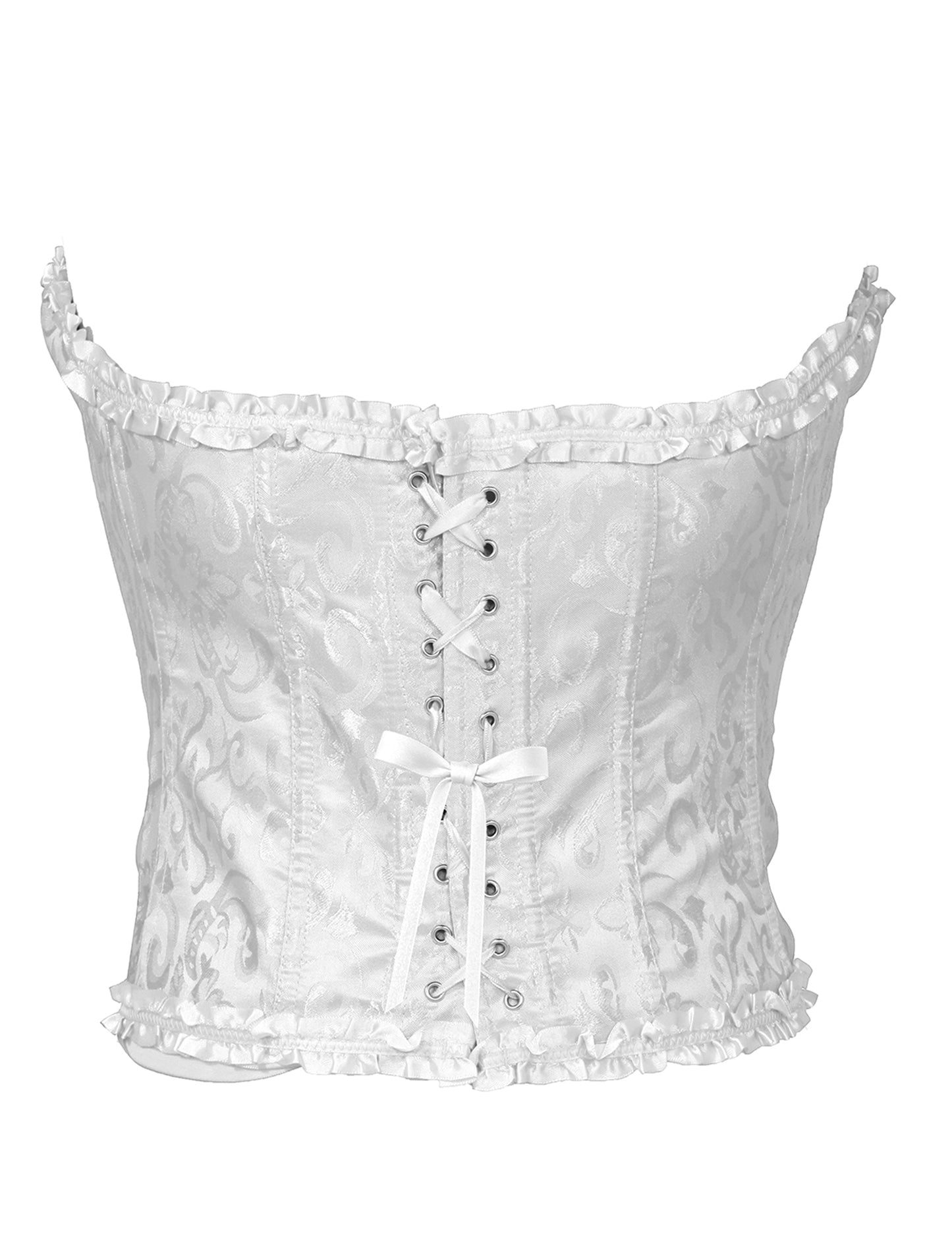 Corset alb cu șnur baroc femeie