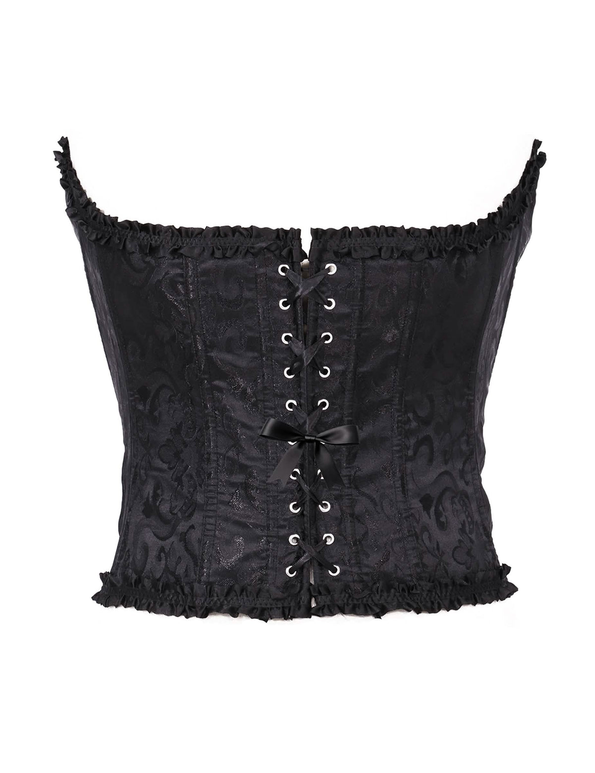 Corset negru cu șiret baroc pentru femei