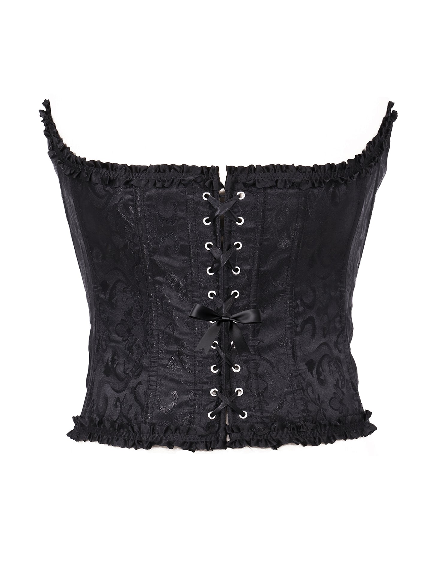 Corset noir à laçage baroque femme