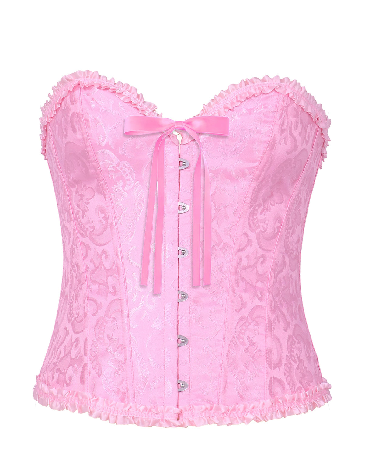 Corset roz cu șiret baroc pentru femei