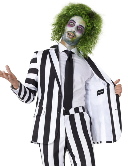 Détail de la doublure de la veste du costume Suitmeister Beetlejuice pour homme