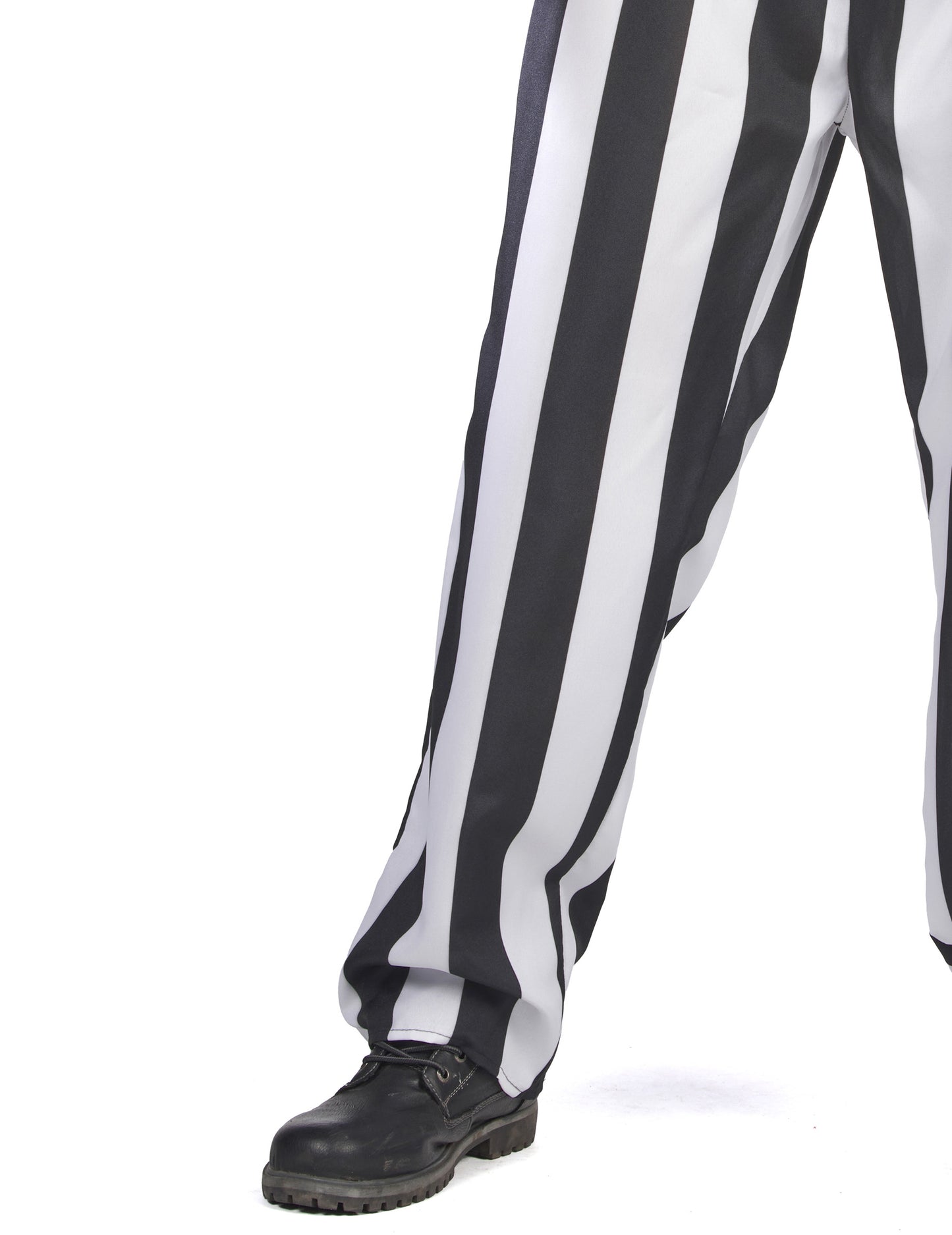 Costum fantomă cu dungi alb -negru adult