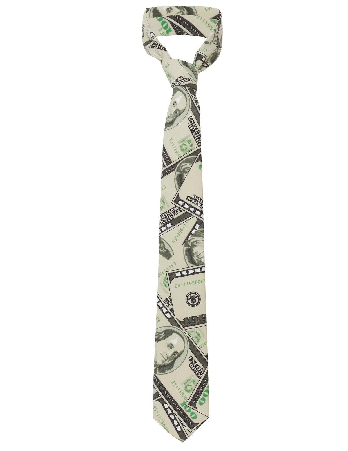 Cravate aux motifs de billets du costume Mr. Cashanova pour homme
