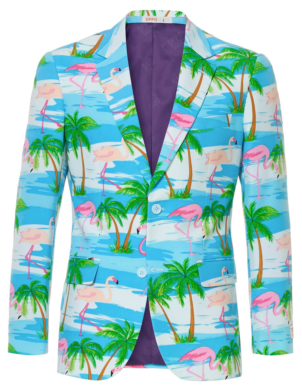Vedere din față a jachetei costumului Mr. Flamingo pentru bărbat