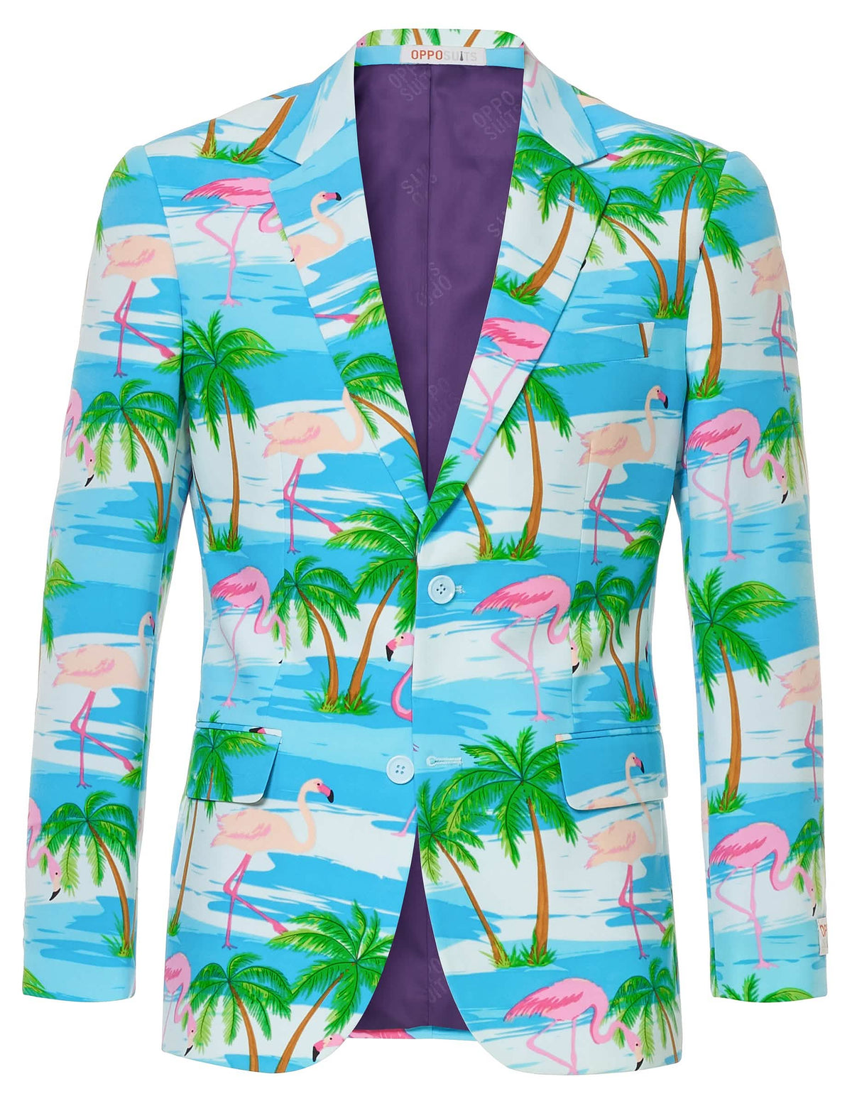Vedere din față a jachetei costumului Mr. Flamingo pentru bărbat