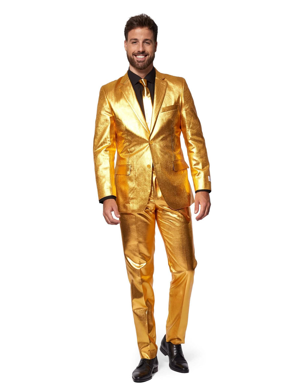 Costum Mr. Groovy Gold Opposuits pentru bărbat auriu strălucitor