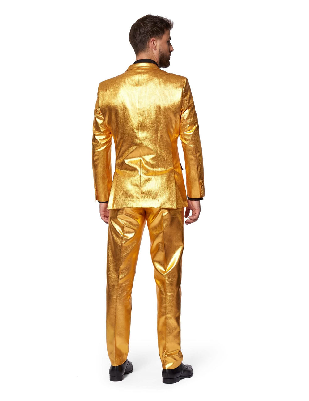 Vedere din spate a costumului Mr. Groovy Gold Opposuits pentru bărbat