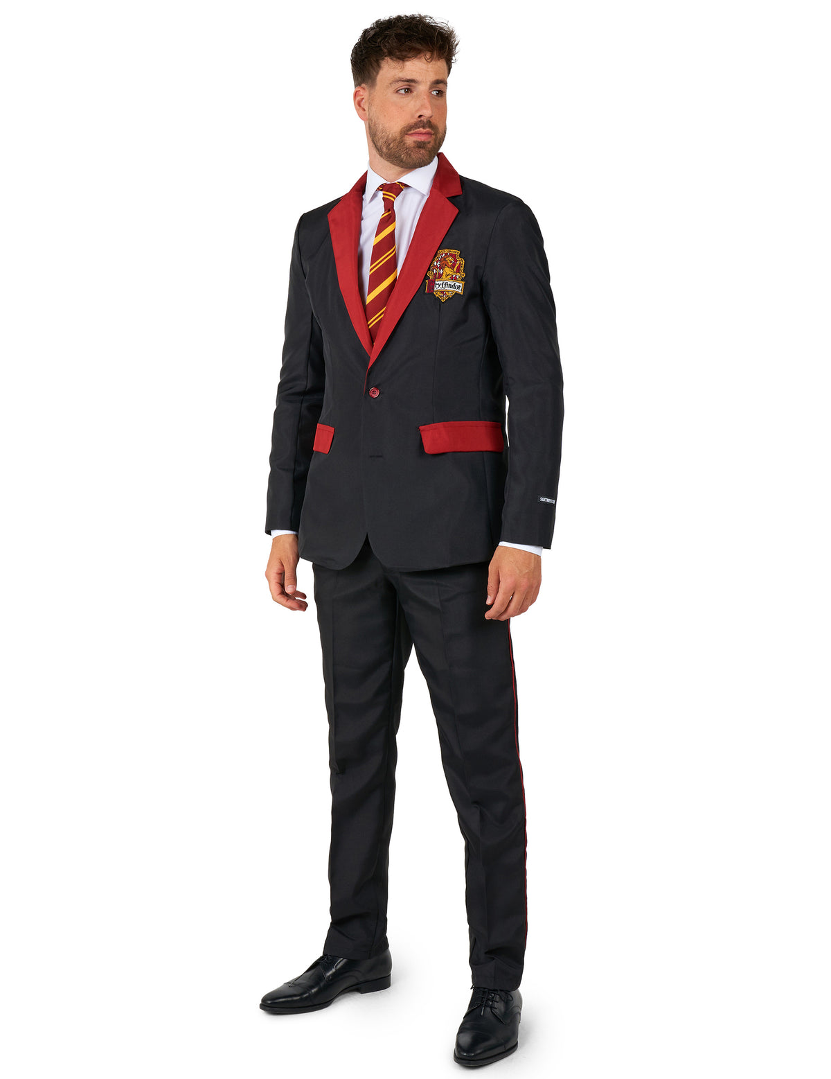 Vue de trois-quarts du Costume Suitmeister Mr. Gryffondor
