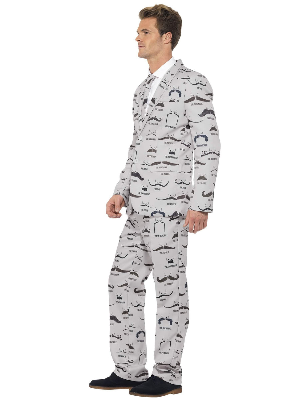 Vue de profil du costume Mr. Moustache pour homme
