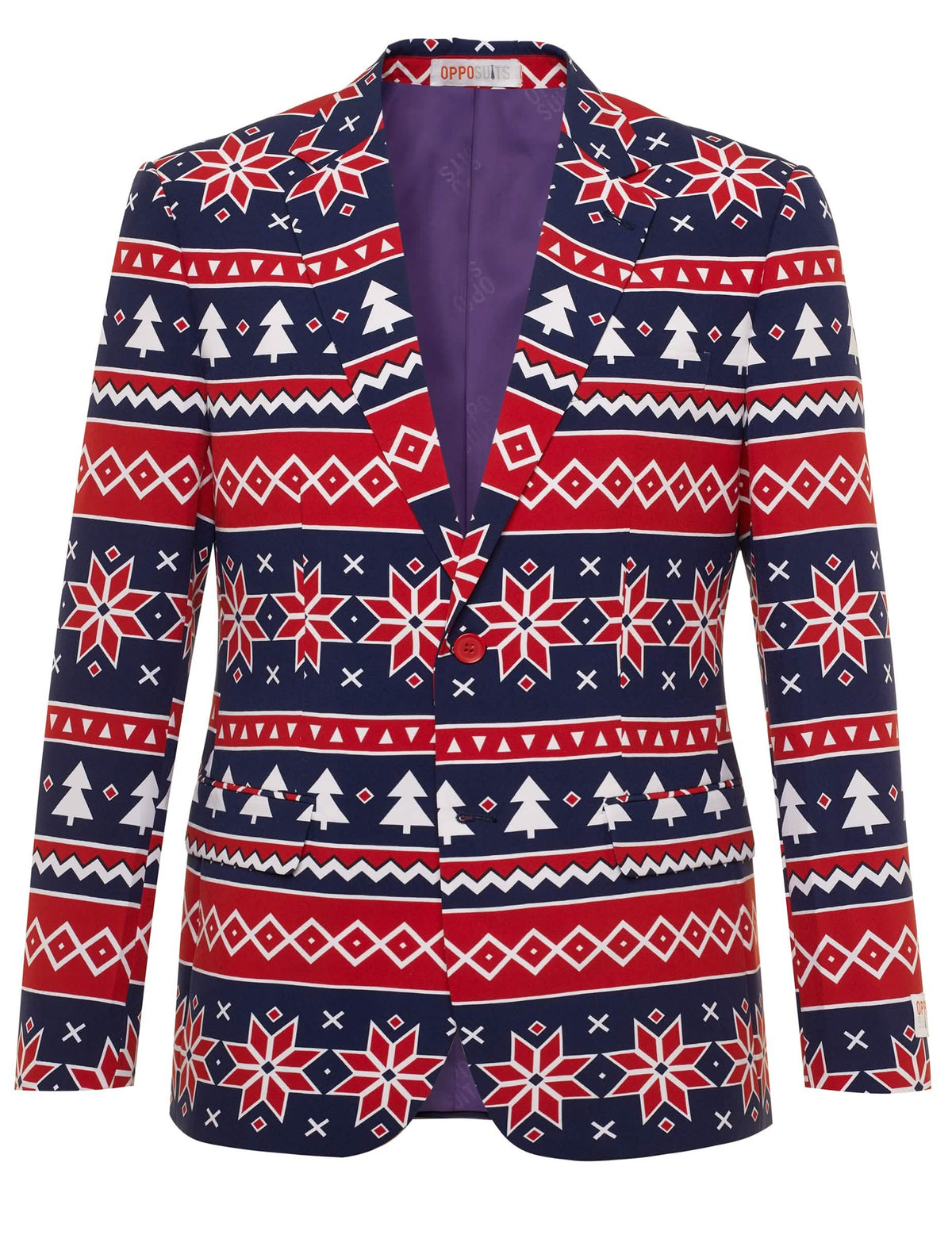 Vedere din față a vestei costumului Mr. Nordic Xmas