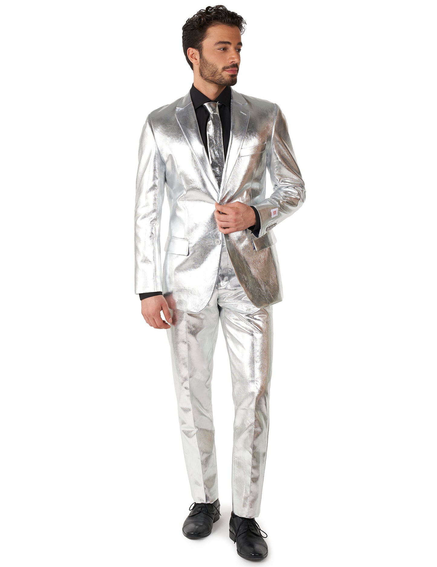 Costum Domnul Shiny Silver Man s -a opus
