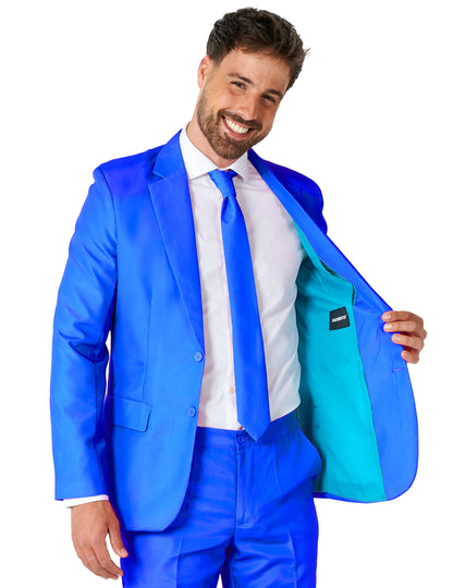 Costum Suitmeister™ Mr. Solid albastru pentru bărbați