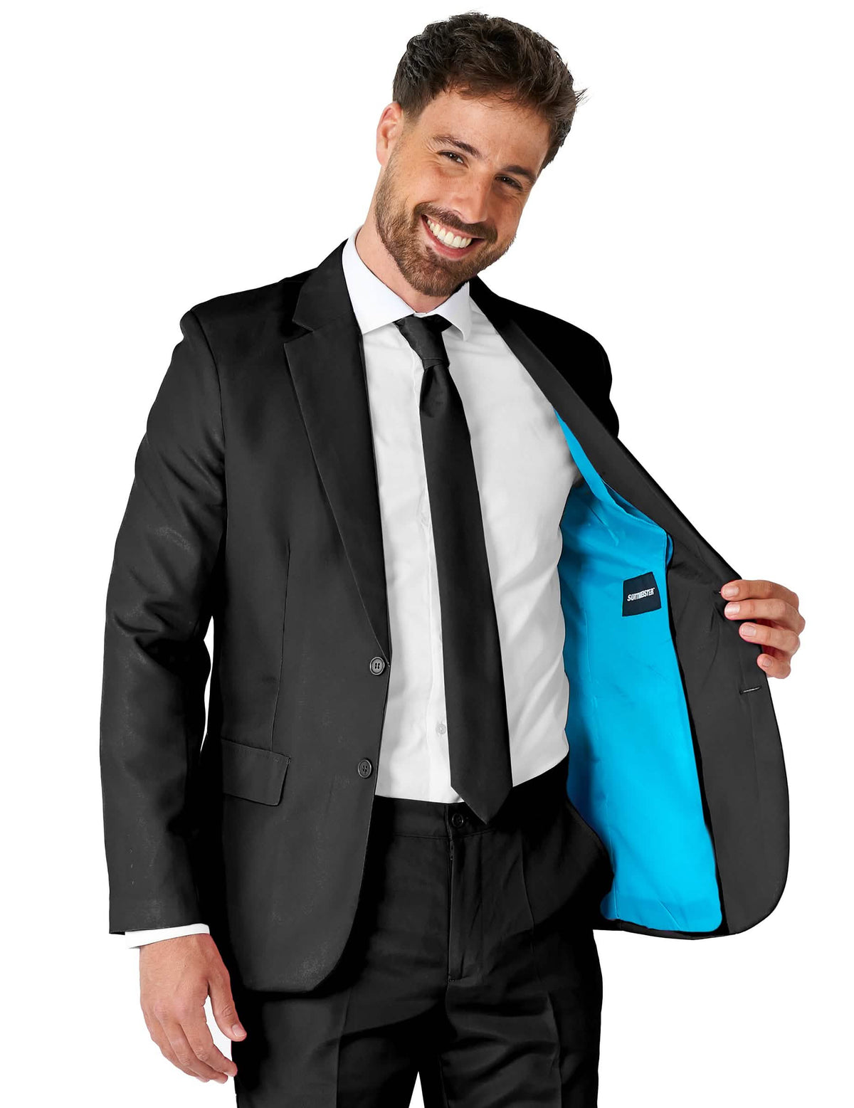 Costum negru Suitmeister™ Mr. Solid pentru bărbați