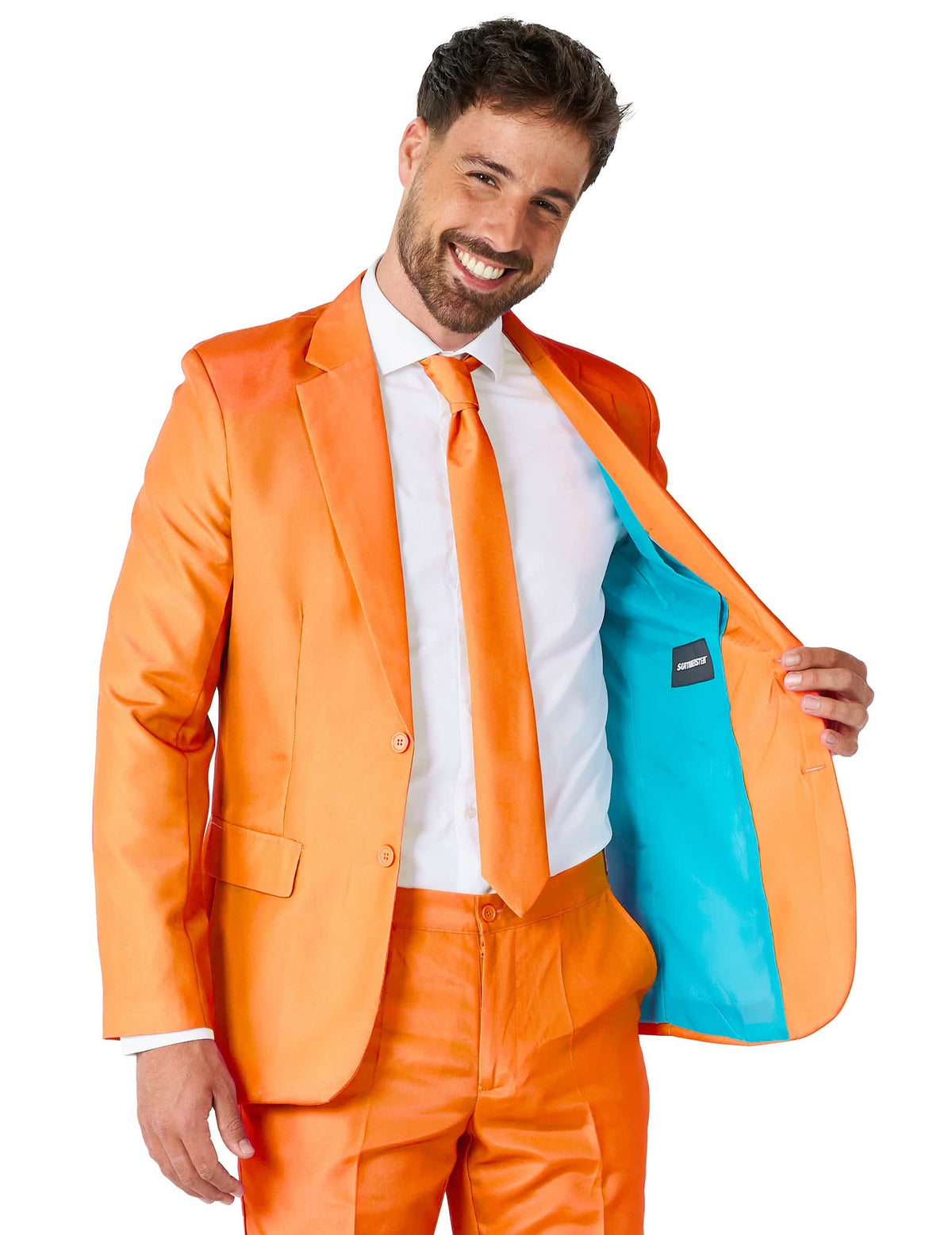 Costum portocaliu Mr. Solid pentru bărbați Suitmeister™