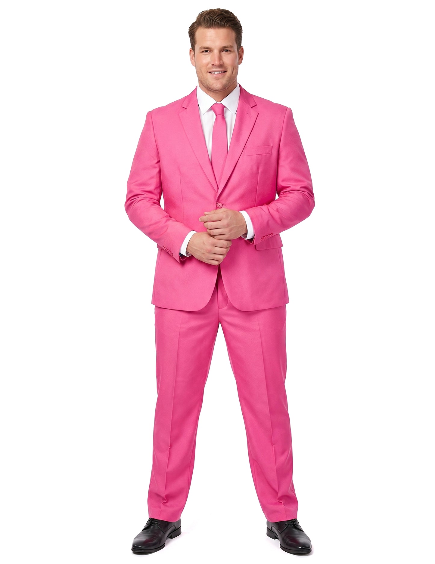 Costum Mr. Solid roz pentru bărbați Suitmeister™