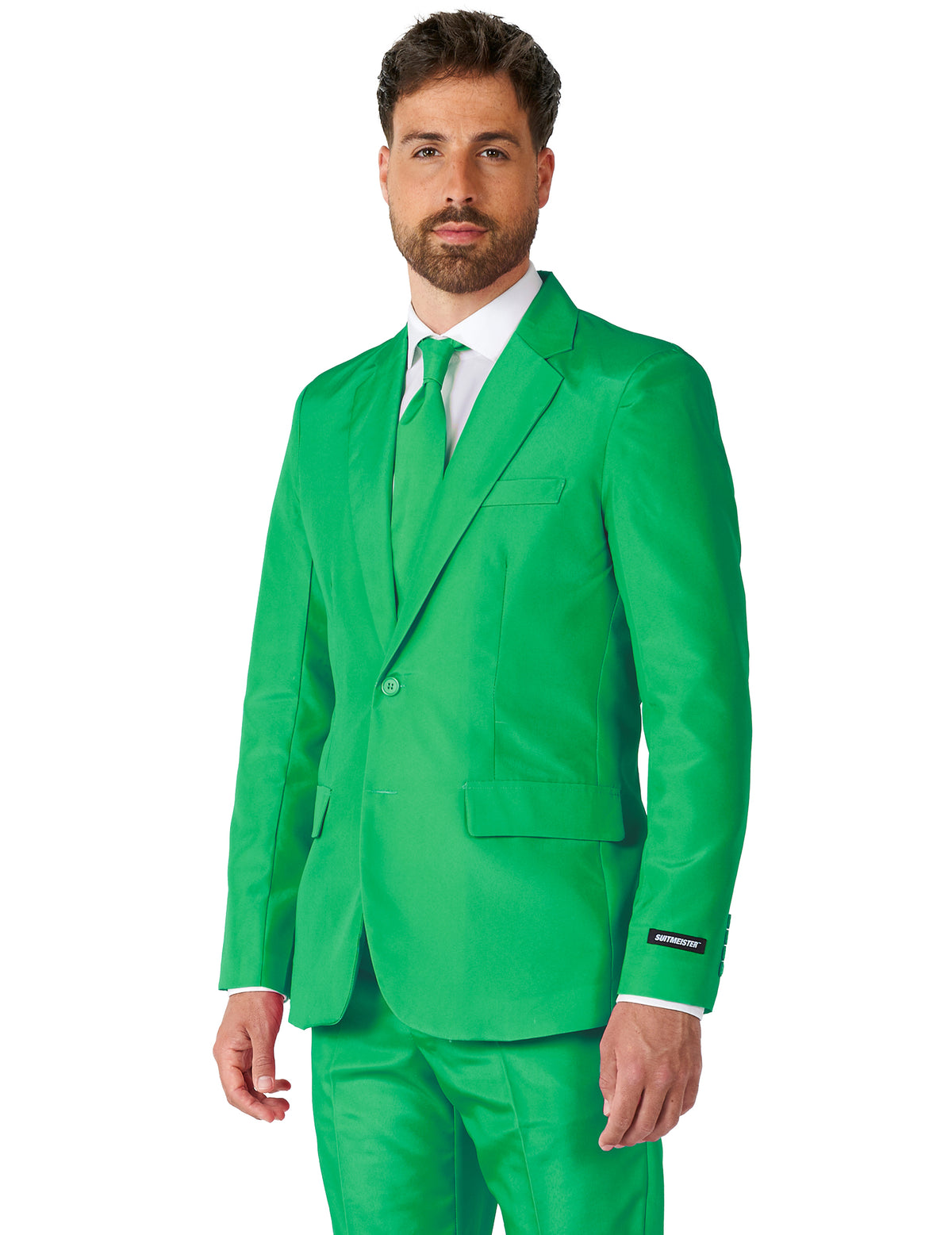 Costum Mr. Solid verde pentru bărbați Suitmeister™