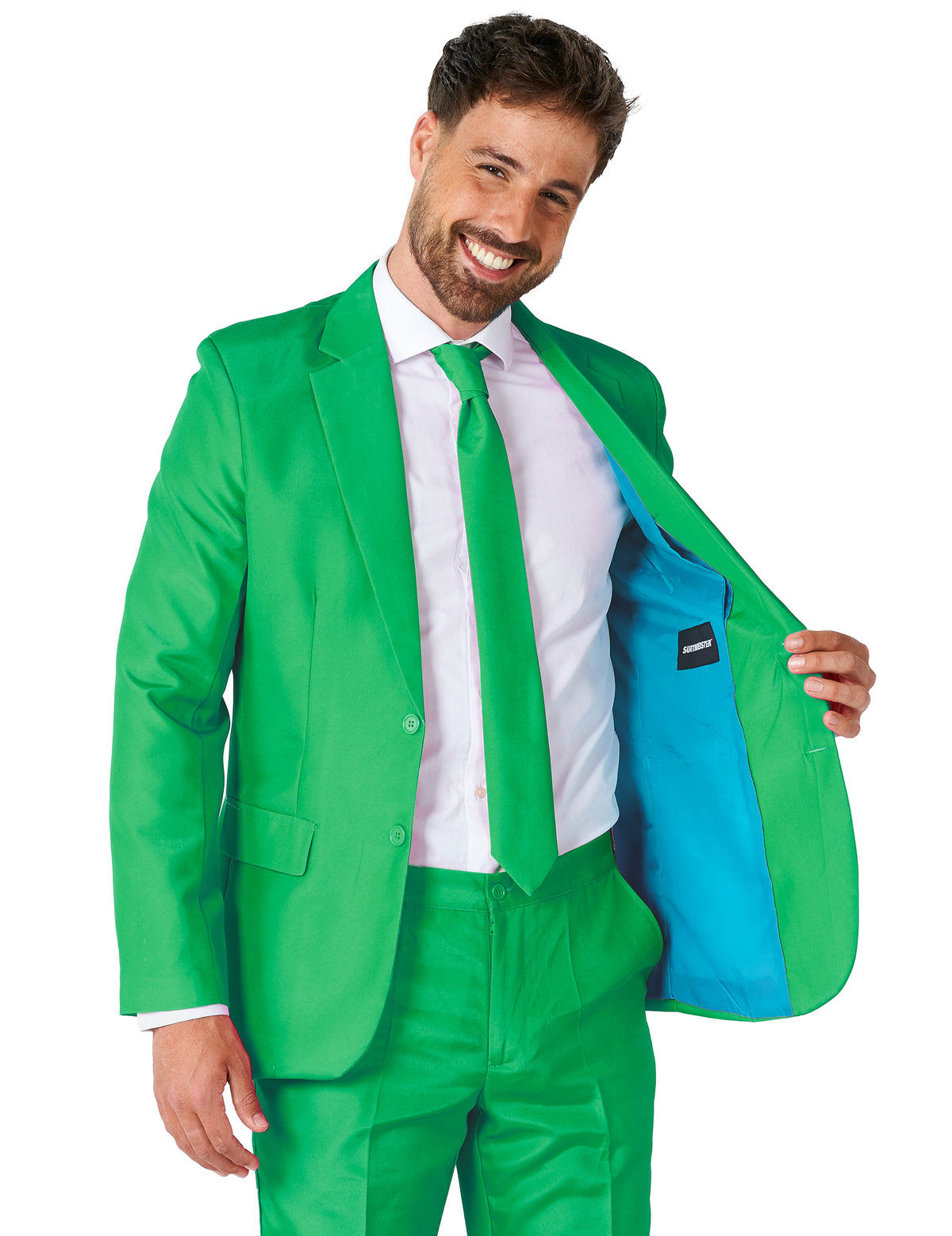 Costum Mr. Solid verde pentru bărbați Suitmeister™