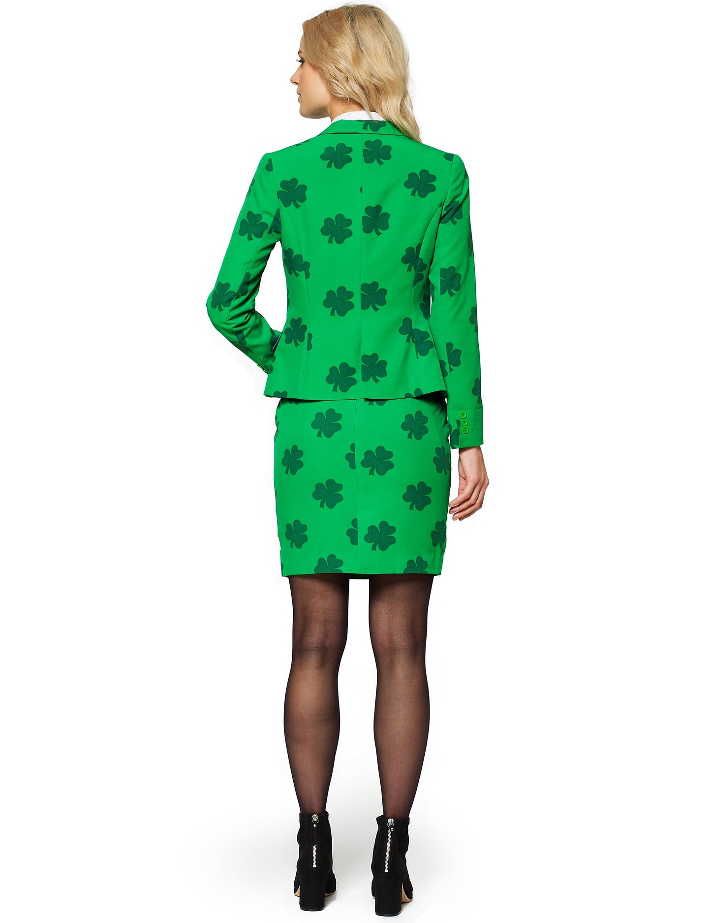 Costum doamna. Femeie norocoasă opusă St Patrick