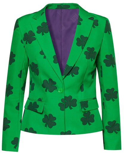 Costum doamna. Femeie norocoasă opusă St Patrick