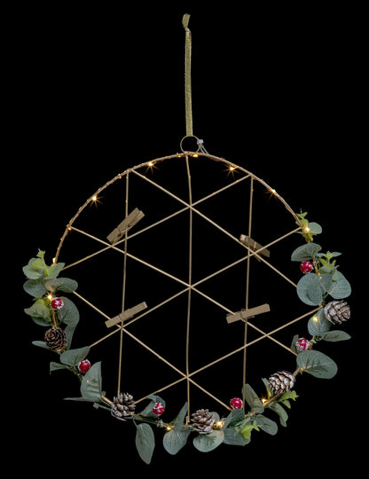 Coroniță suspendată luminoasă tip pêle-mêle 28 cm 