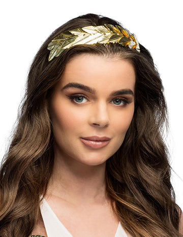 Coroană de laur de aur metalic