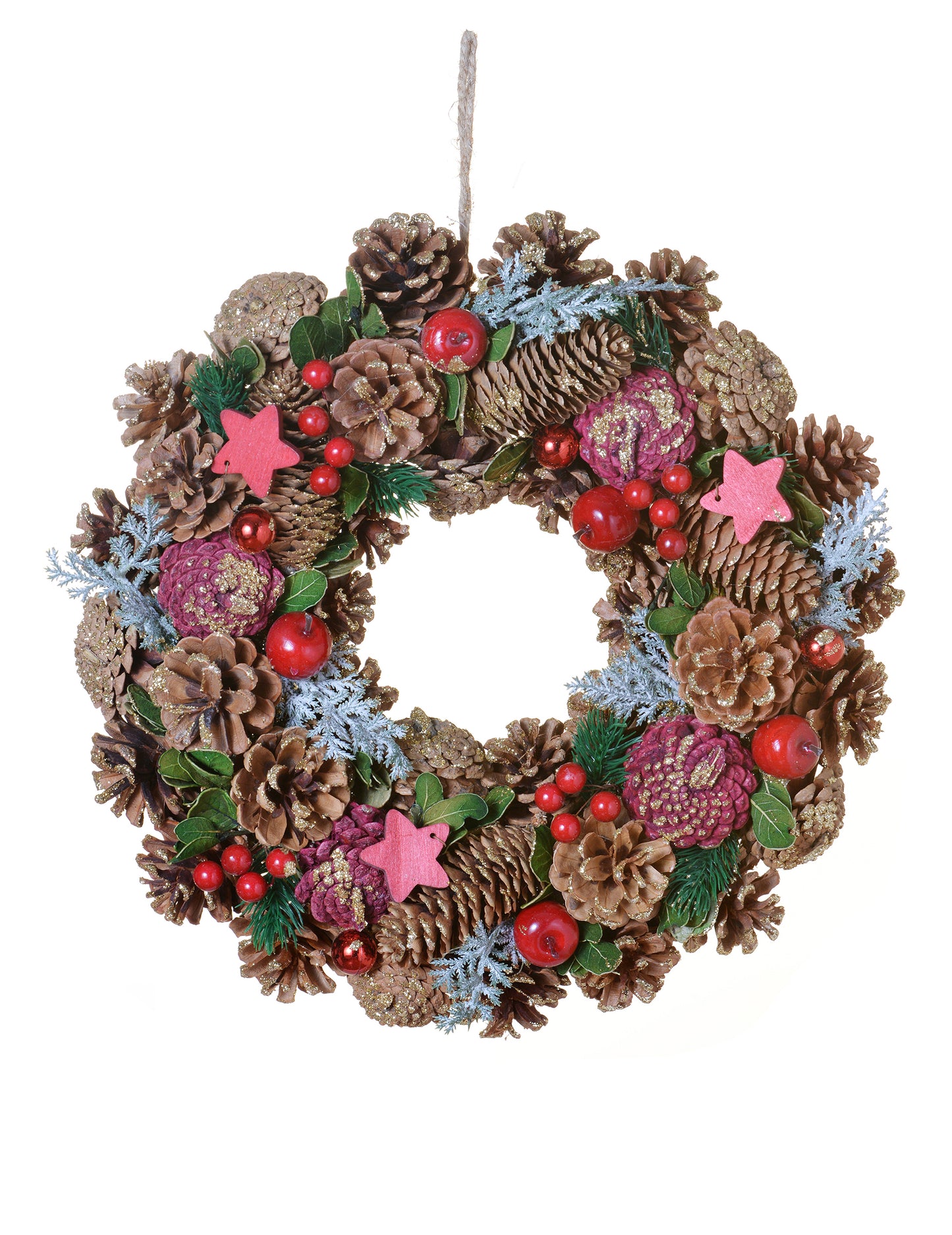 Coroniță de Crăciun tradițională naturală 35 cm 