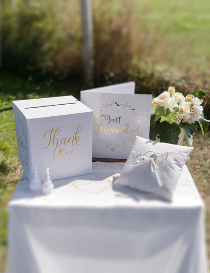 Alianțe pernă te iubesc alb și sau 18 x 18 cm