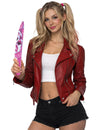 Couteau tête de mort rose 35 cm