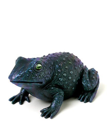 Toad de plastic verde iridescent 12.5 cm