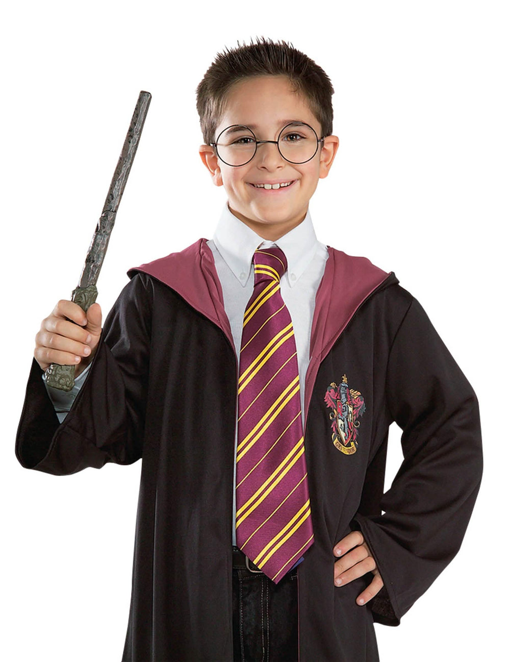 Cravată Harry Potter pentru copil bordeaux și galben Gryffondor