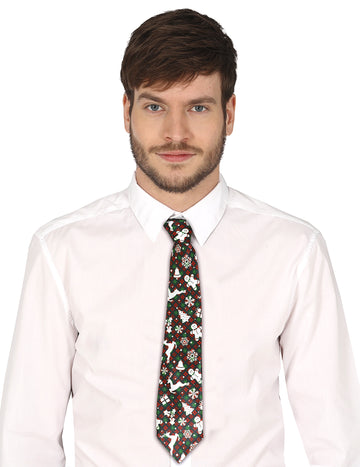 Cravată tartan cu motive și Crăciun pentru adulți 